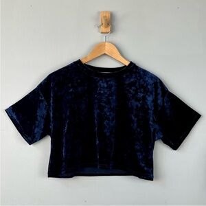 Urban Outfitters Crushed Velvet Crop Top